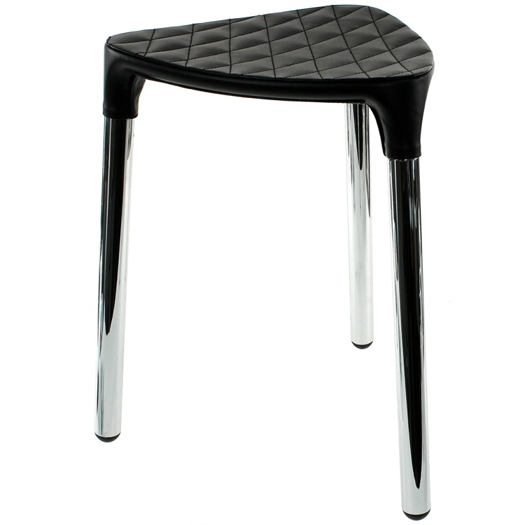 Gedy 2172-55 Black Faux Leather Stool